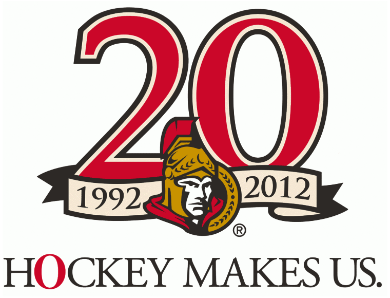 Ottawa Senators 2011 12 Anniversary Logo iron on paper